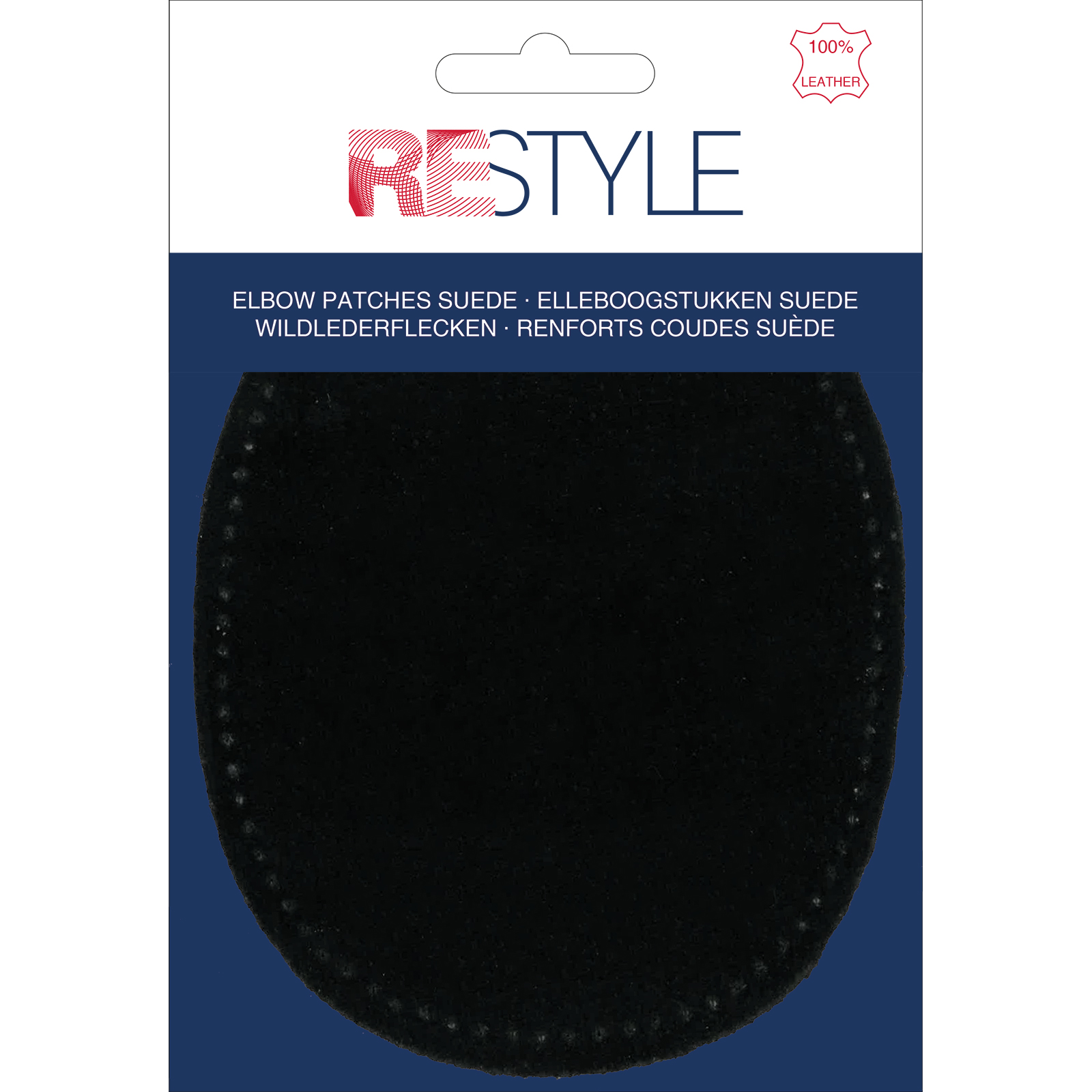 ReStyle Elleboogstukken suede 13 cm x 10,5 cm - Kleur 000