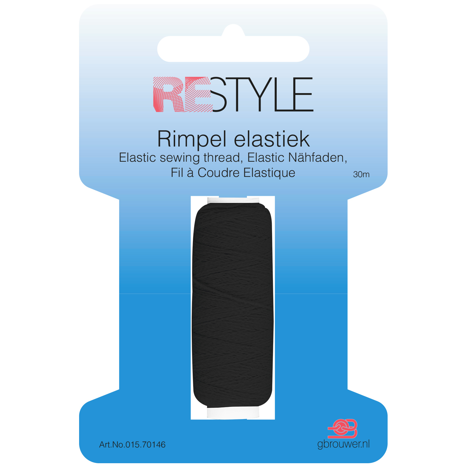 ReStyle Rimpel elastiek 30 meter - Kleur 000