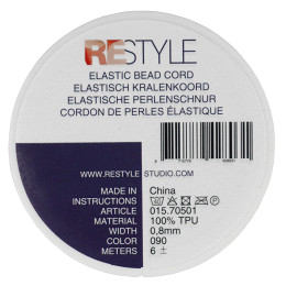 Restyle elastisch kralenkoord 0.8mm, 6 meter - Kleur 090