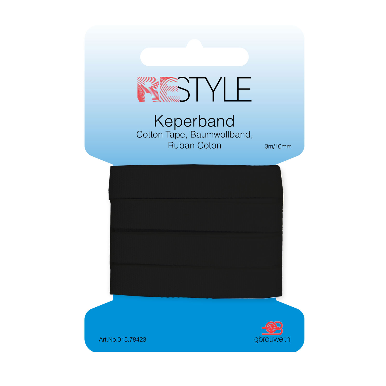 ReStyle Keperband 10 mm x 3 meter - Kleur 000