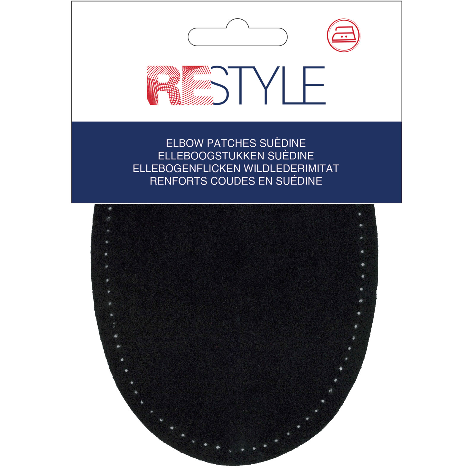 ReStyle Elleboogstukken suèdine 14 cm x 9,5 cm opstrijkbaar - Kleur 000