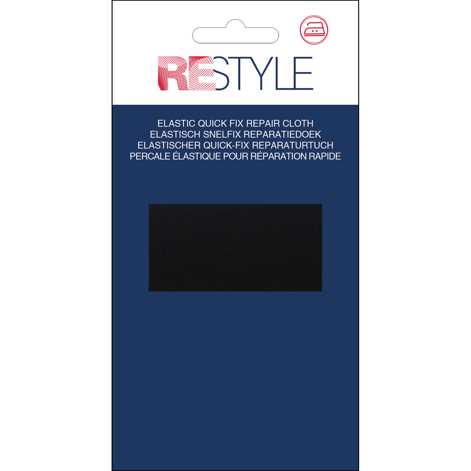 ReStyle Elastisch Snelfix reparatiedoek 12 cm x 45 cm opstrijkbaar - Kleur 000