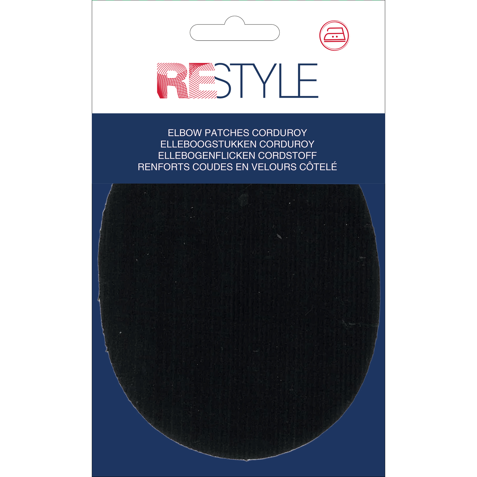 ReStyle Elleboogstukken corduroy 12 cm x 9,5 cm opstrijkbaar - Kleur 000