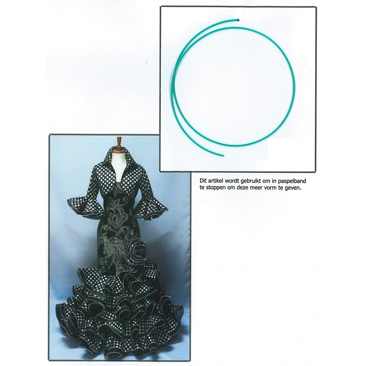 Restyle 017.1098 Koord plastic voor creëren stijf paspelband - Meter