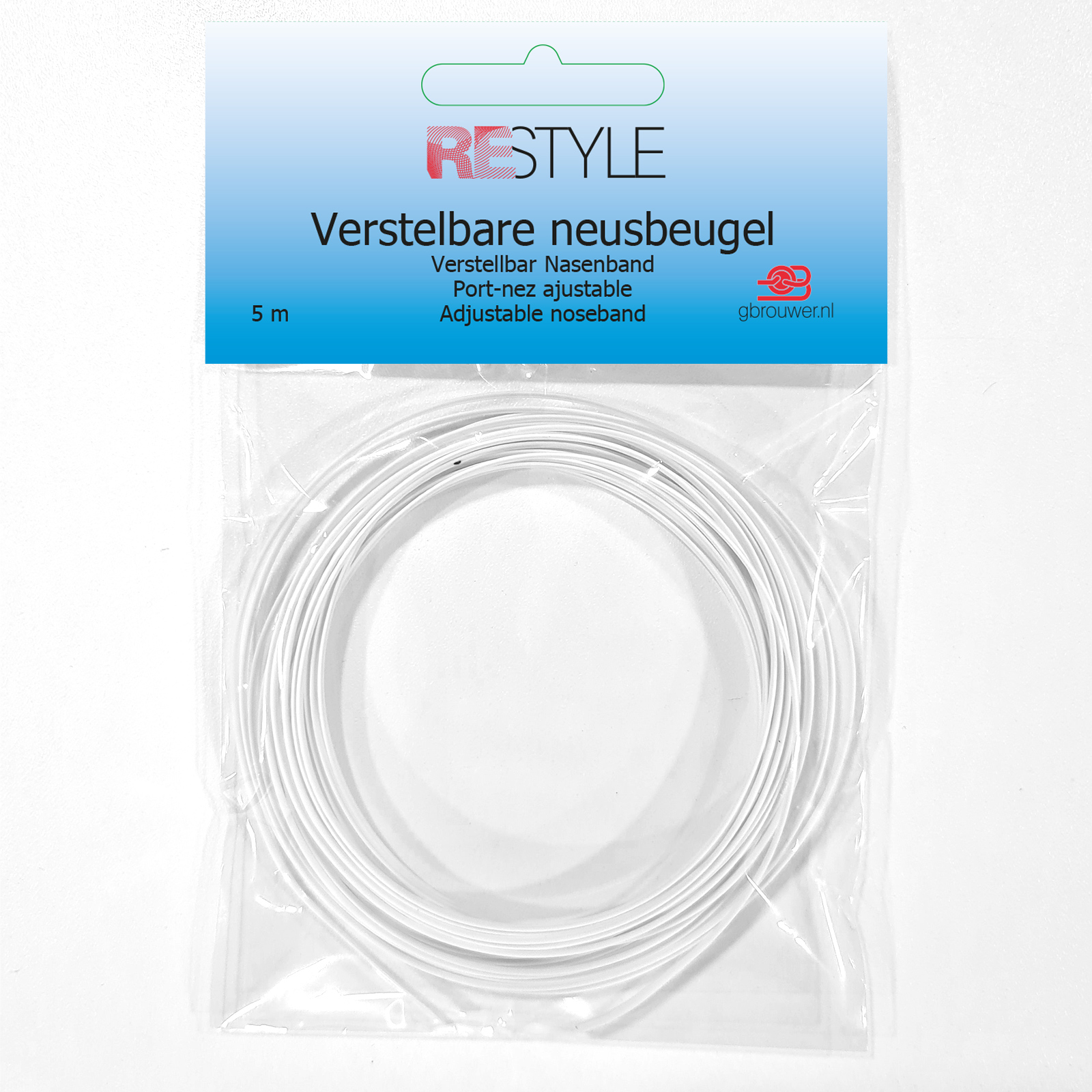 Restyle 017.1233 Neusbeugelband voor mondmaskers - Kaart