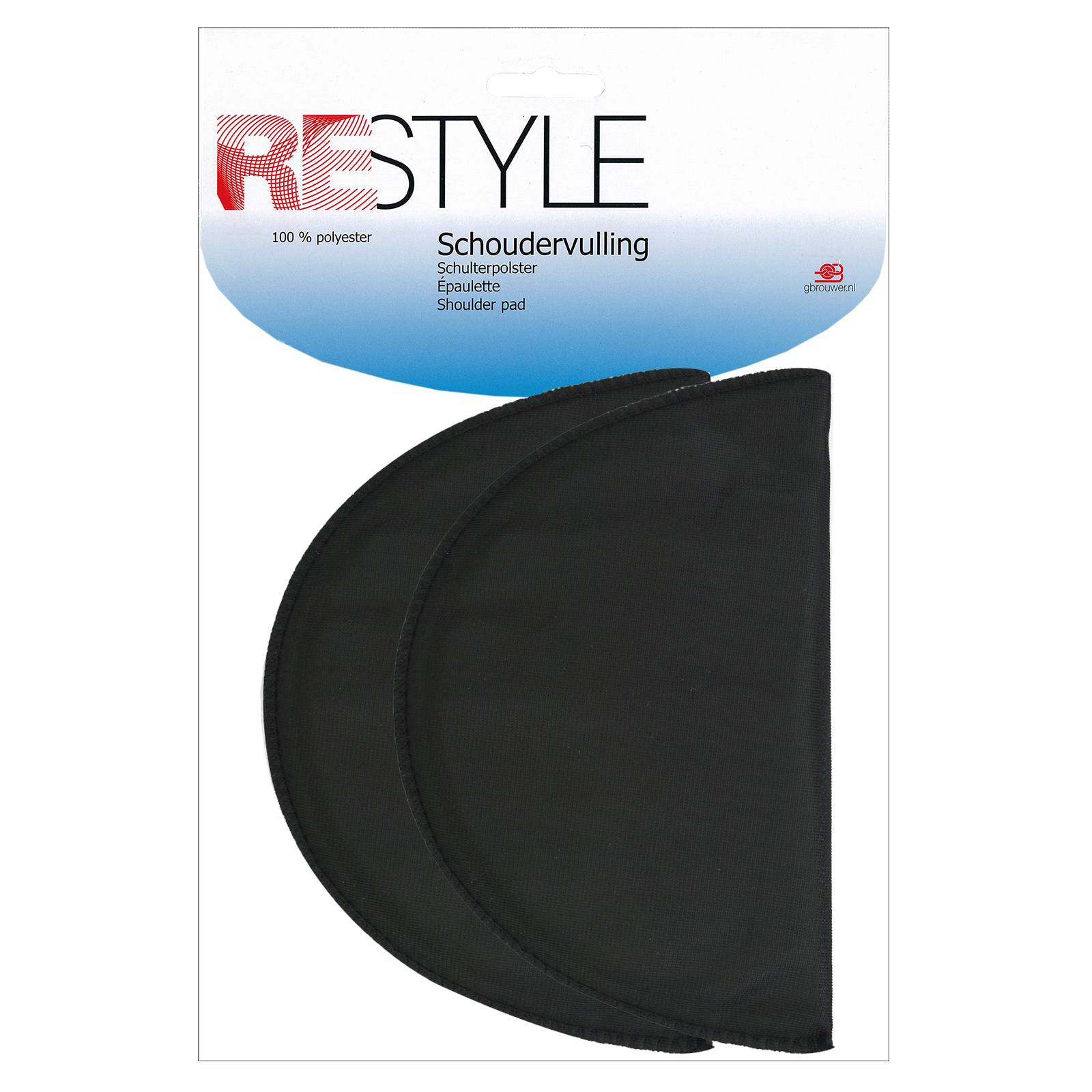 Restyle 028.202 Schoudervulling.ingezet. L x B x H: 100 x 160 x 15mm  - Kleur 000