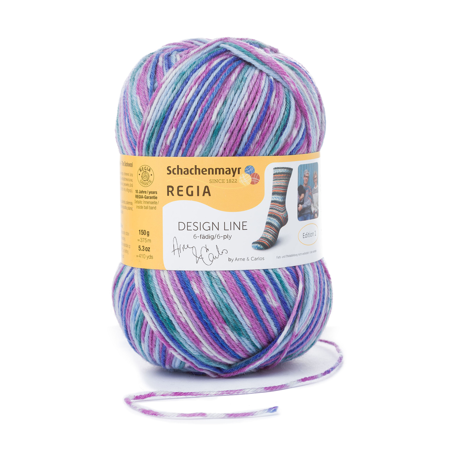 Regia 9801264 Design Line Color 6 draads  375 meter / 150 gram - Kleur 3653