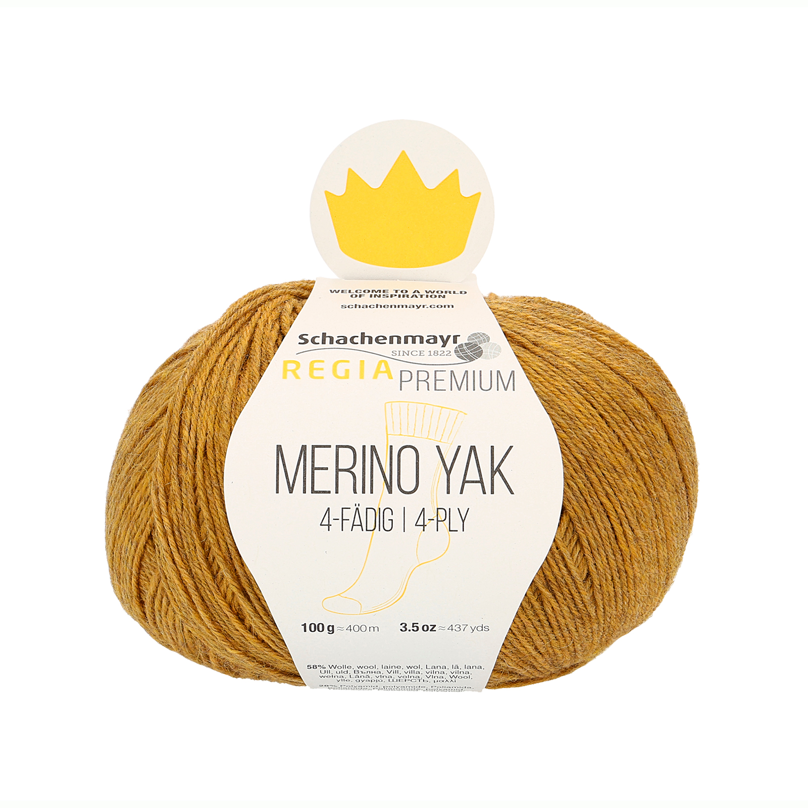 Regia Premium 9801630 Merino Yak sokkengaren 4 draads 400 meter / 100 gram - Kleur 7504