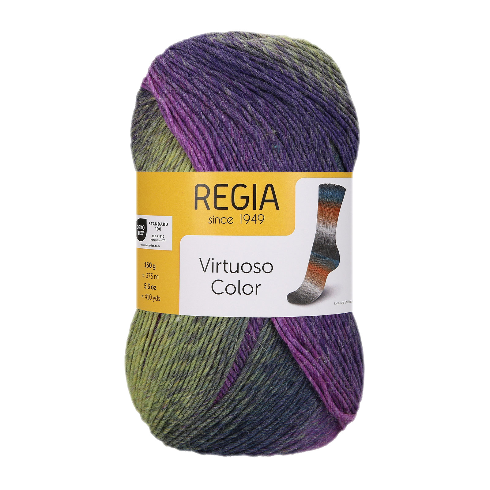REGIA 9801638 Virtuoso Color Brei- en Haakgaren 150 gram - 375 meter - Kleur 3070