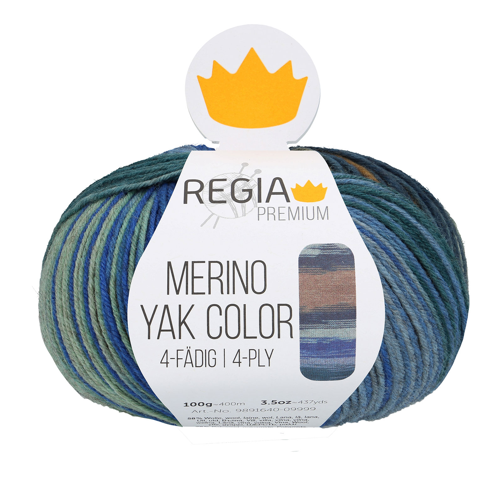 Regia Premium 9801640 Merino Yak Color 400 meter / 100 gram - Kleur 8509