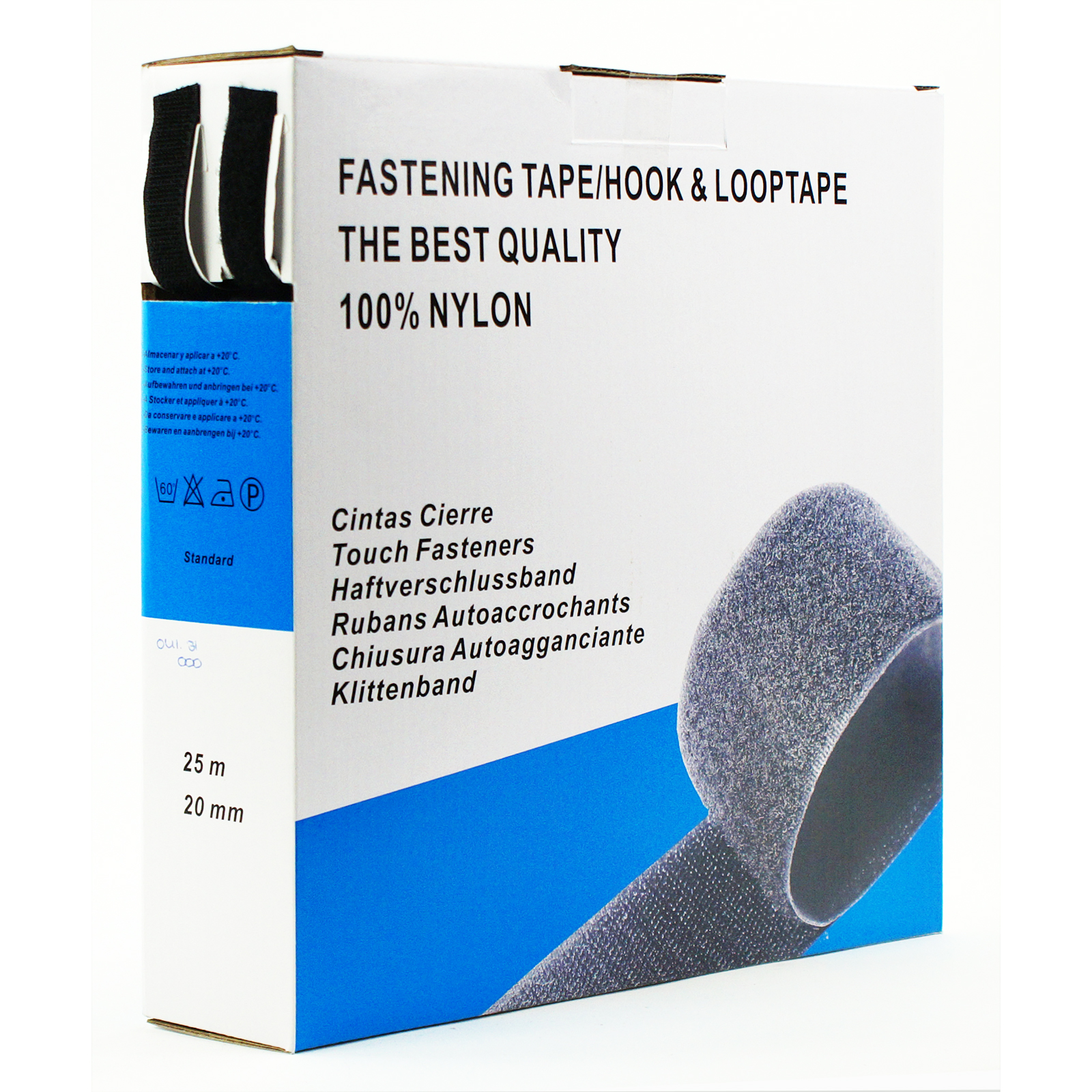 Restyle 041.31 Klittenband haak en lus kant 20 mm plakbaar - Kleur 000