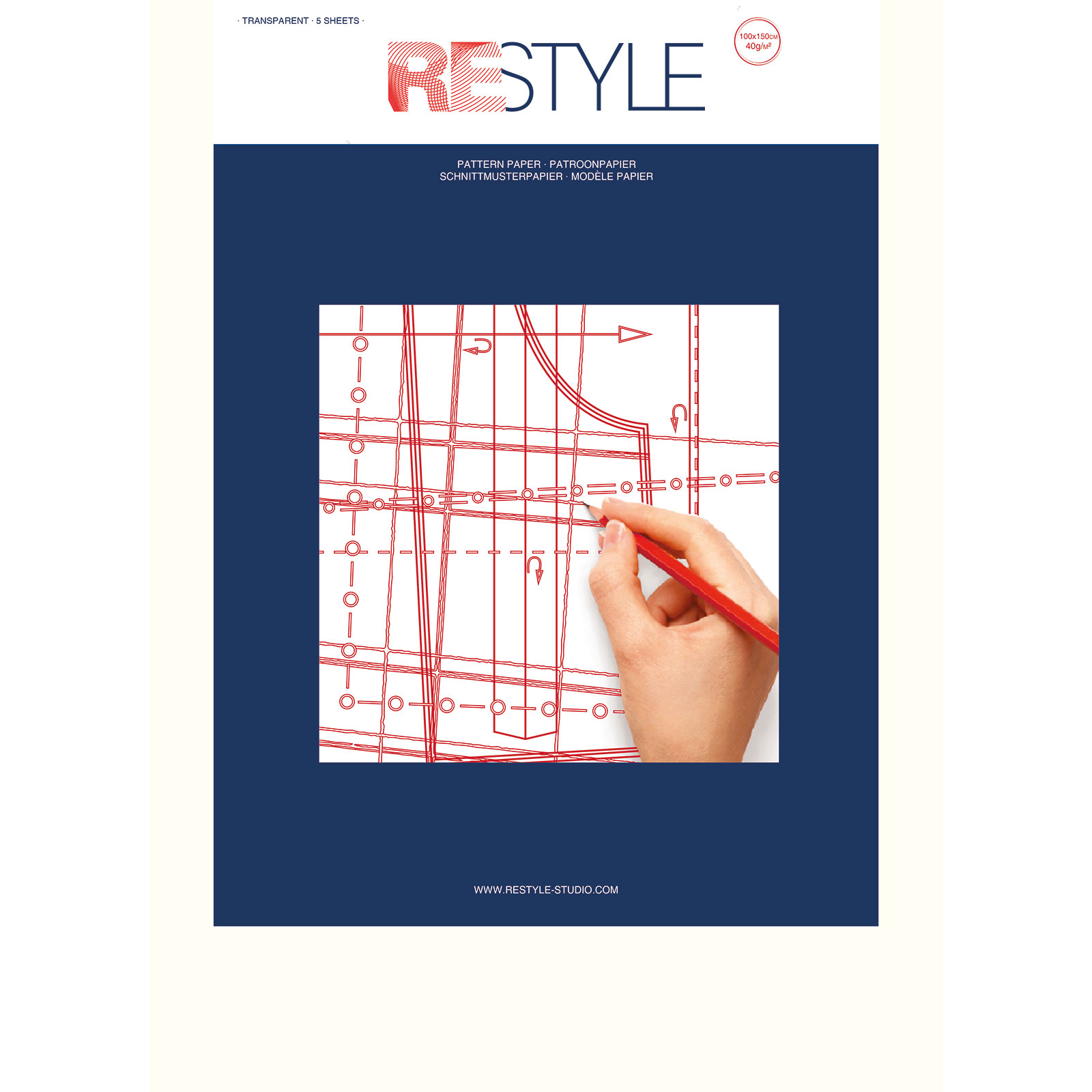 Restyle 044.440007 Patroonpapier vellen 100x150cm - 5 stuks - PAK