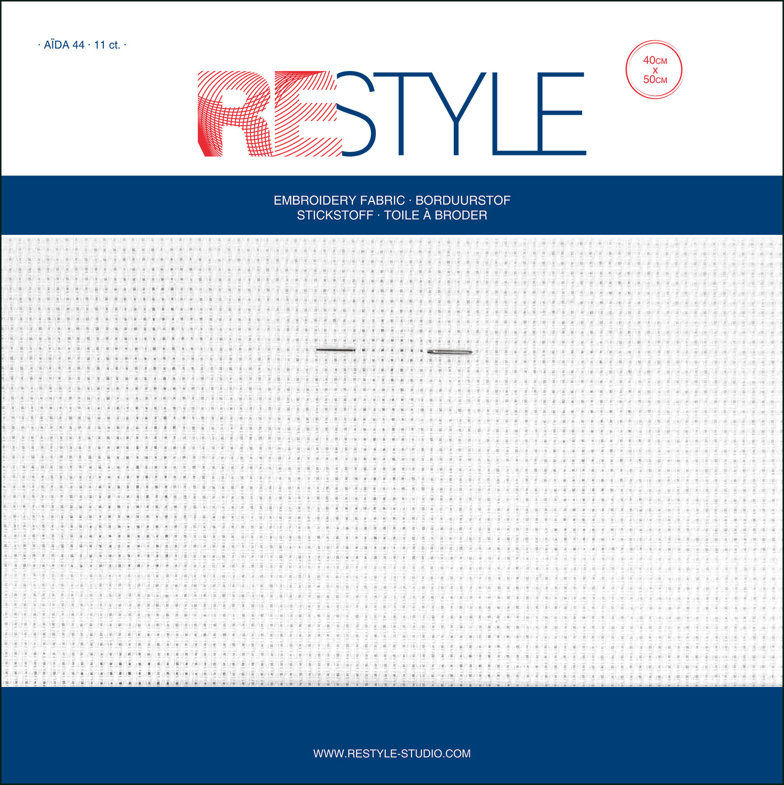 Restyle 078.102ZB Aïda 11 count borduurstof 4,4 kruisjes per cm 40x50cm - Kleur 009