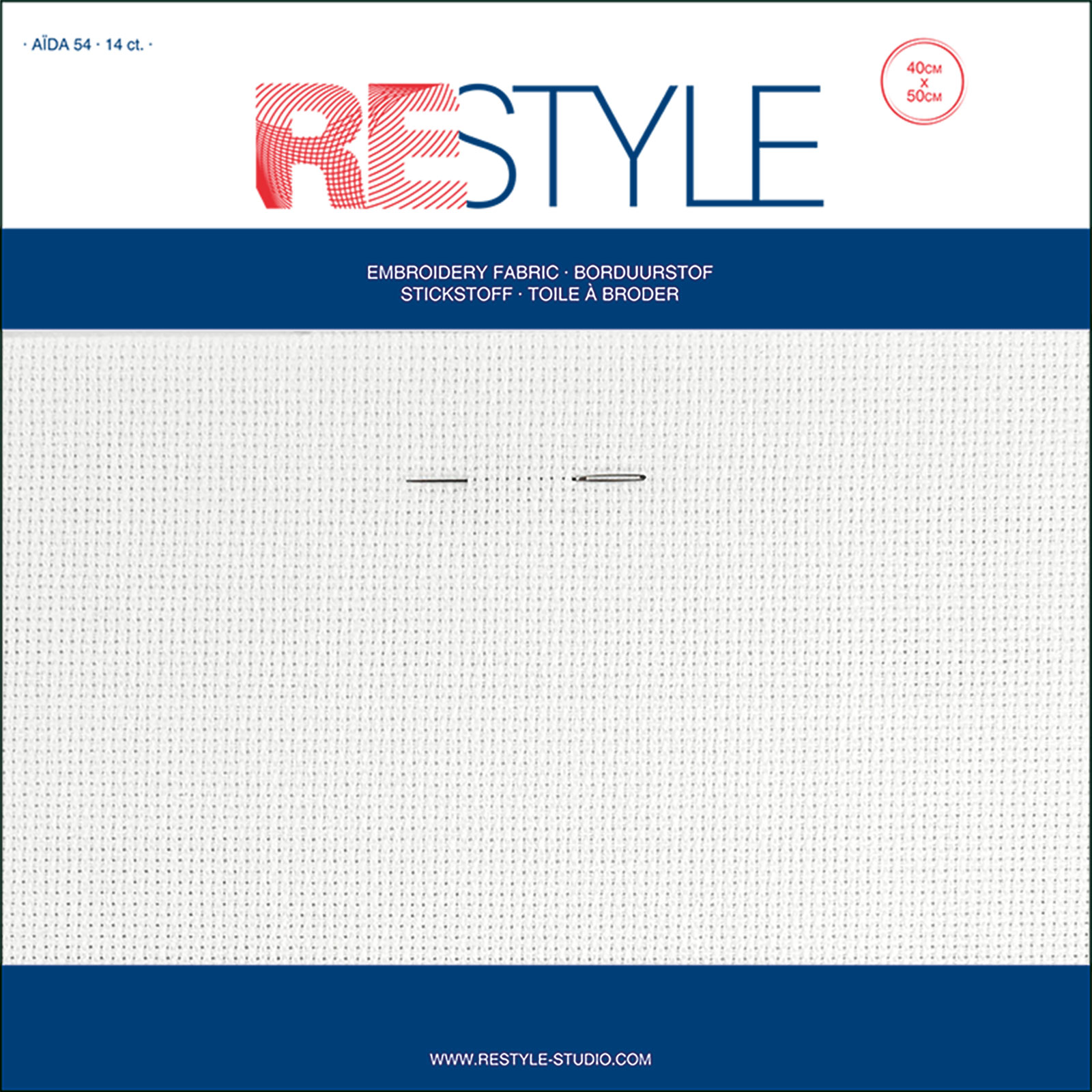 Restyle 078.103ZB Aïda 14 count borduurstof 5,4 kruisjes per cm 40x50cm - Kleur 009