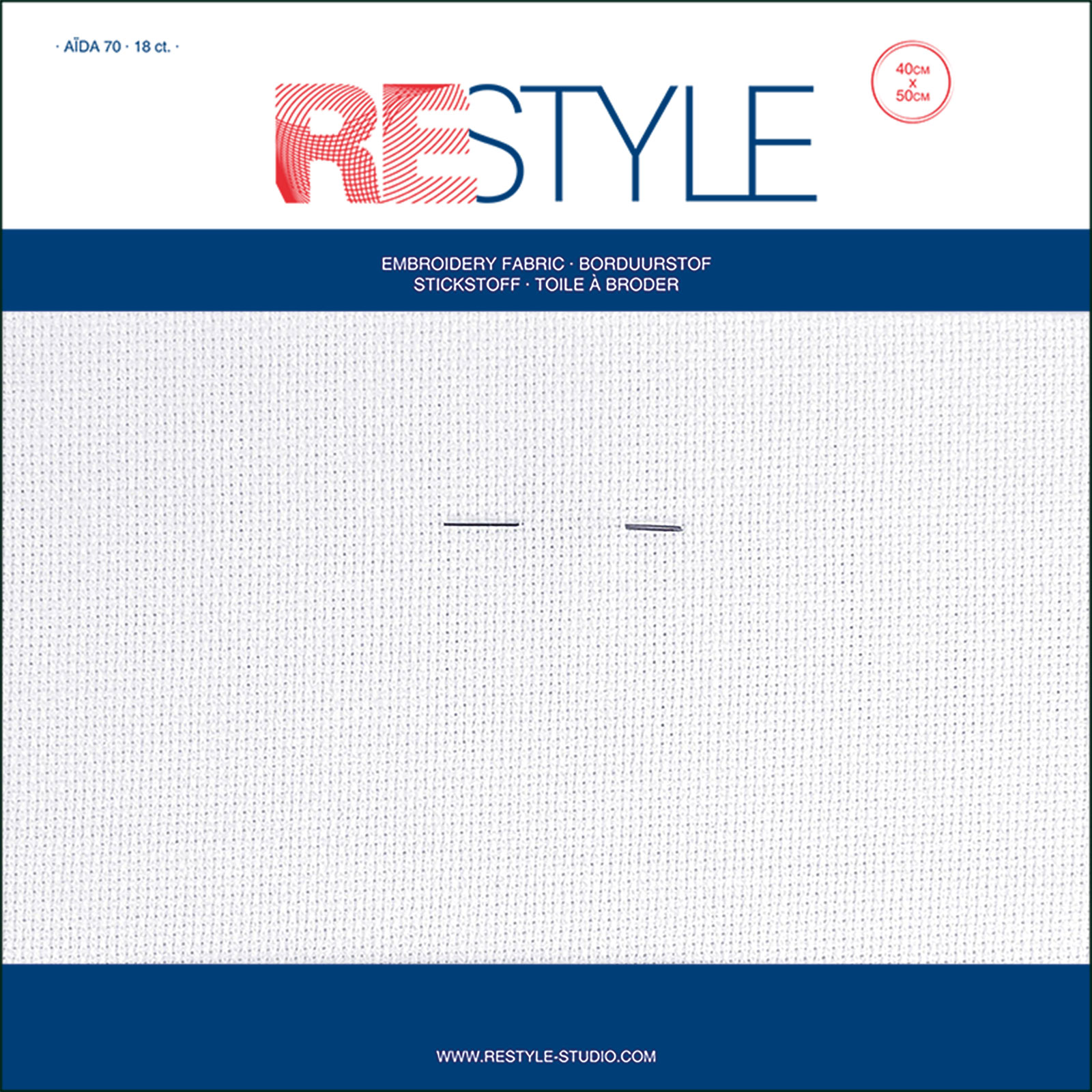 Restyle 078.105ZB Aïda 18 count borduurstof 7 kruisjes per cm 40x50cm - Kleur 009