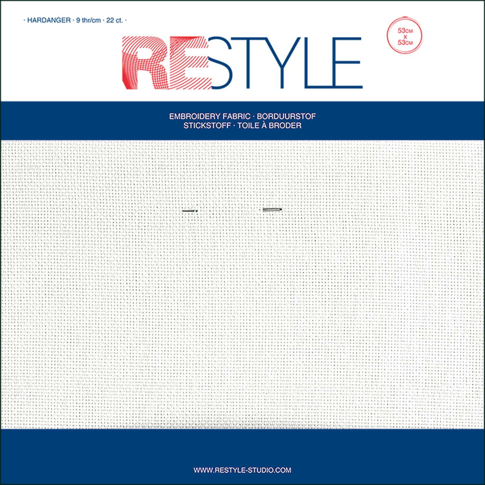 Restyle 400ZB Hardanger 22 count borduurstof 9 draden per cm 53x53cm 50% katoen en 50% viscose - Kleur 009