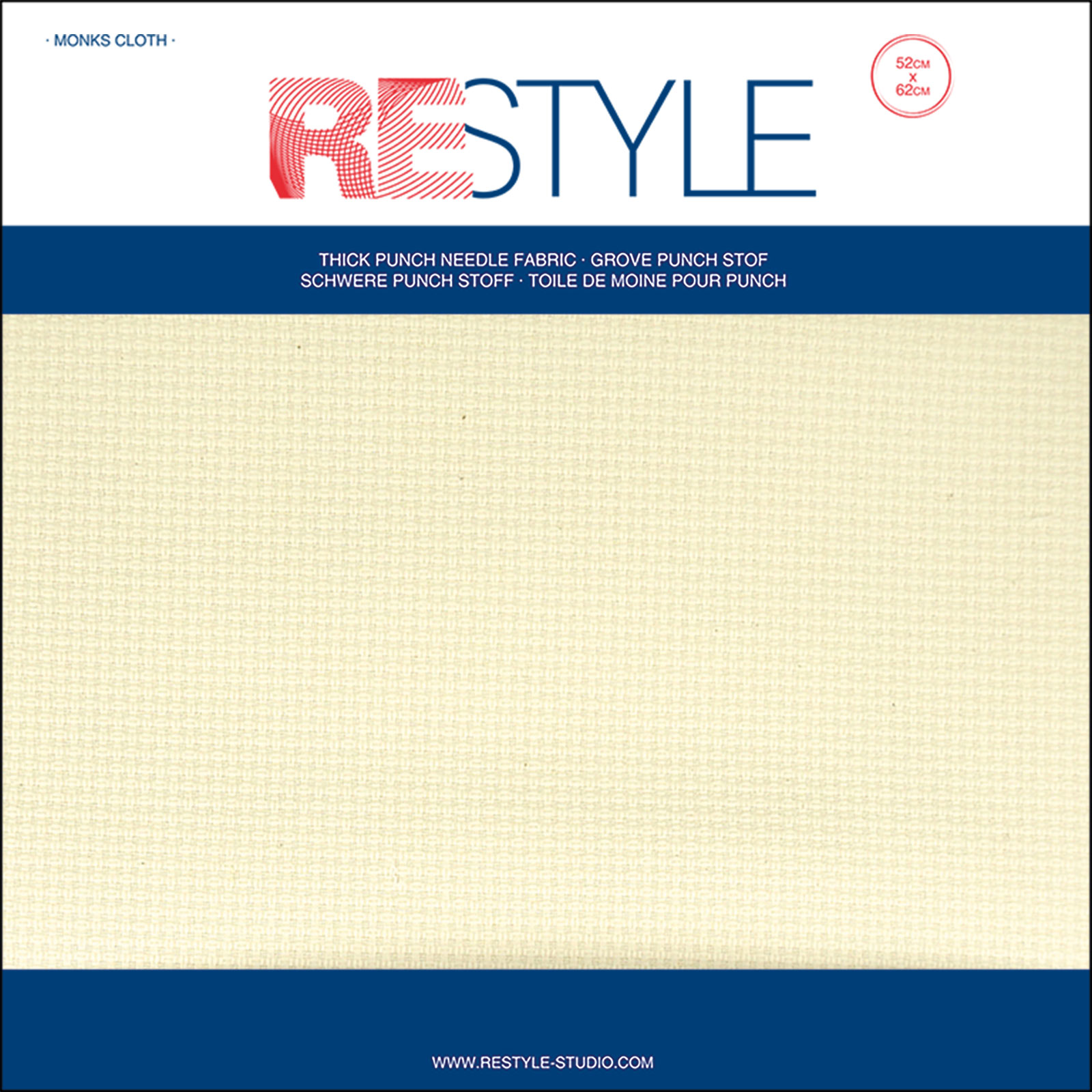 Restyle Monks punch stof 52x62cm in 100% katoen (krt) - Kaart