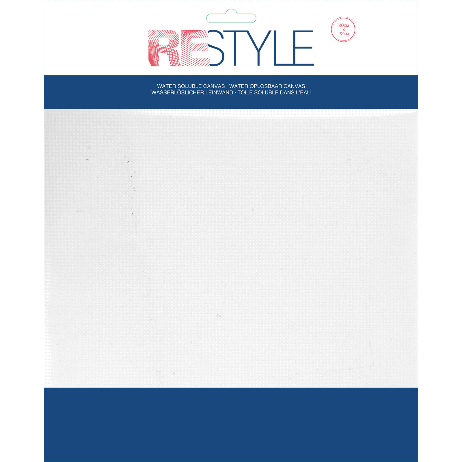 ReStyle 078.410ZB Wateroplosbaar canvas 20 x 22cm 14 count, 5,5 kruisjes per cm - Kaart