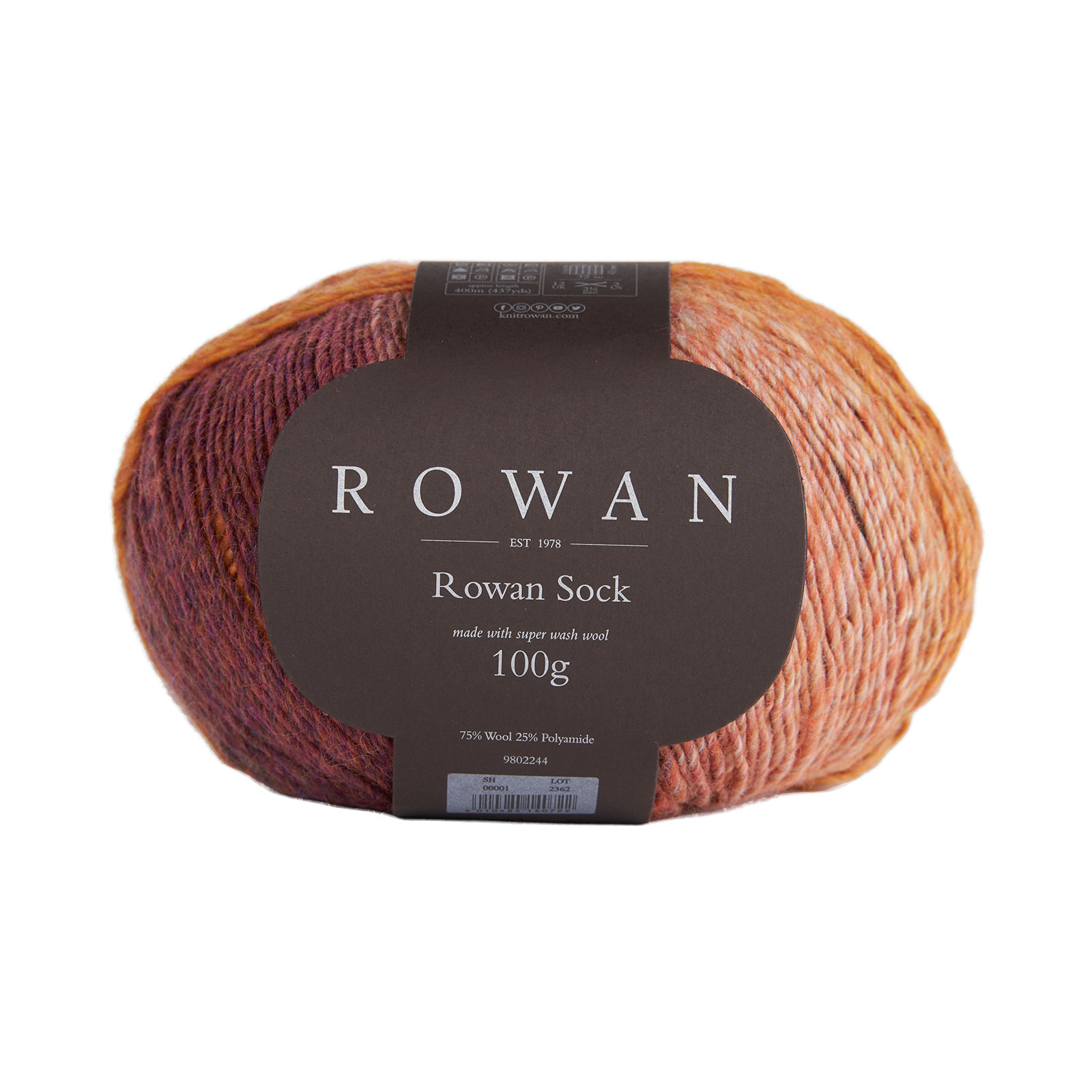 Rowan 9802244 Sock 100 gram - 400 meter - Kleur 1