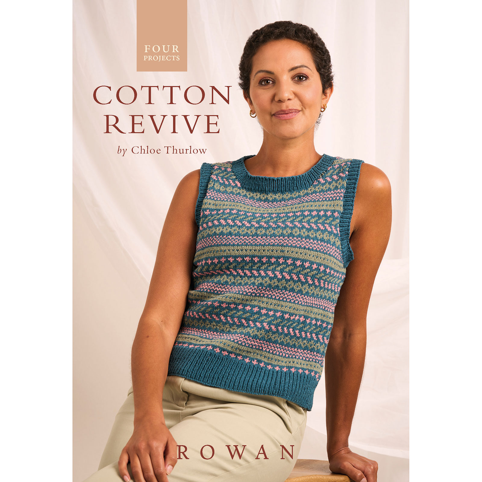 Rowan ZB375 Patronenboek 4 projecten Cotton Revive Textures, Engelstalig - STUK