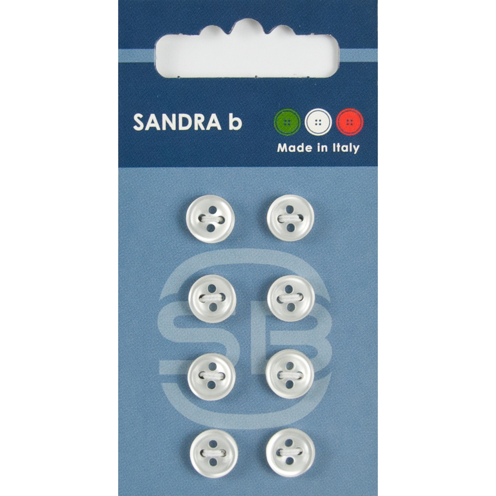 Sandra Ab 007.CARD001 Blouse knopen 2 gaats 9 mm - Kaart