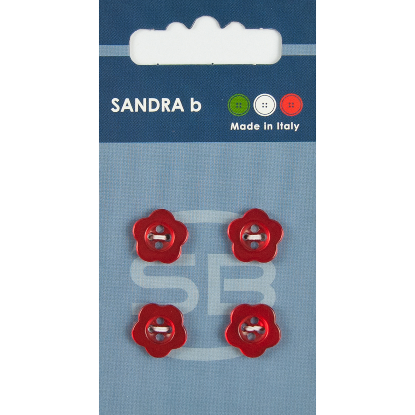 Sandra Ab 007.CARD052 Fashion knopen 2 gaats 13 mm - Kaart