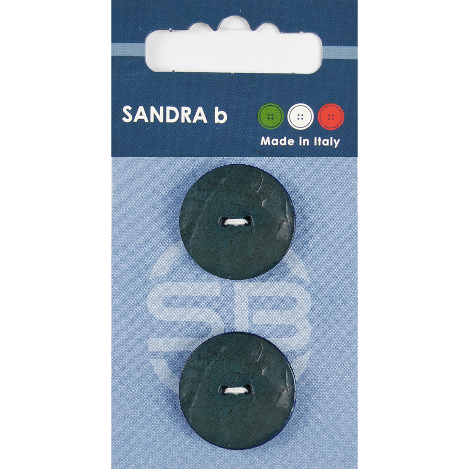 Sandra Ab 007.CARD111 Fashion knopen 2 gaats 23 mm - Kaart