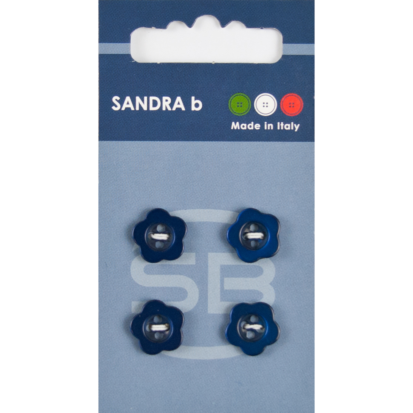 Sandra Ab 007.CARD117 Fashion knopen 4 gaats 13 mm - Kaart