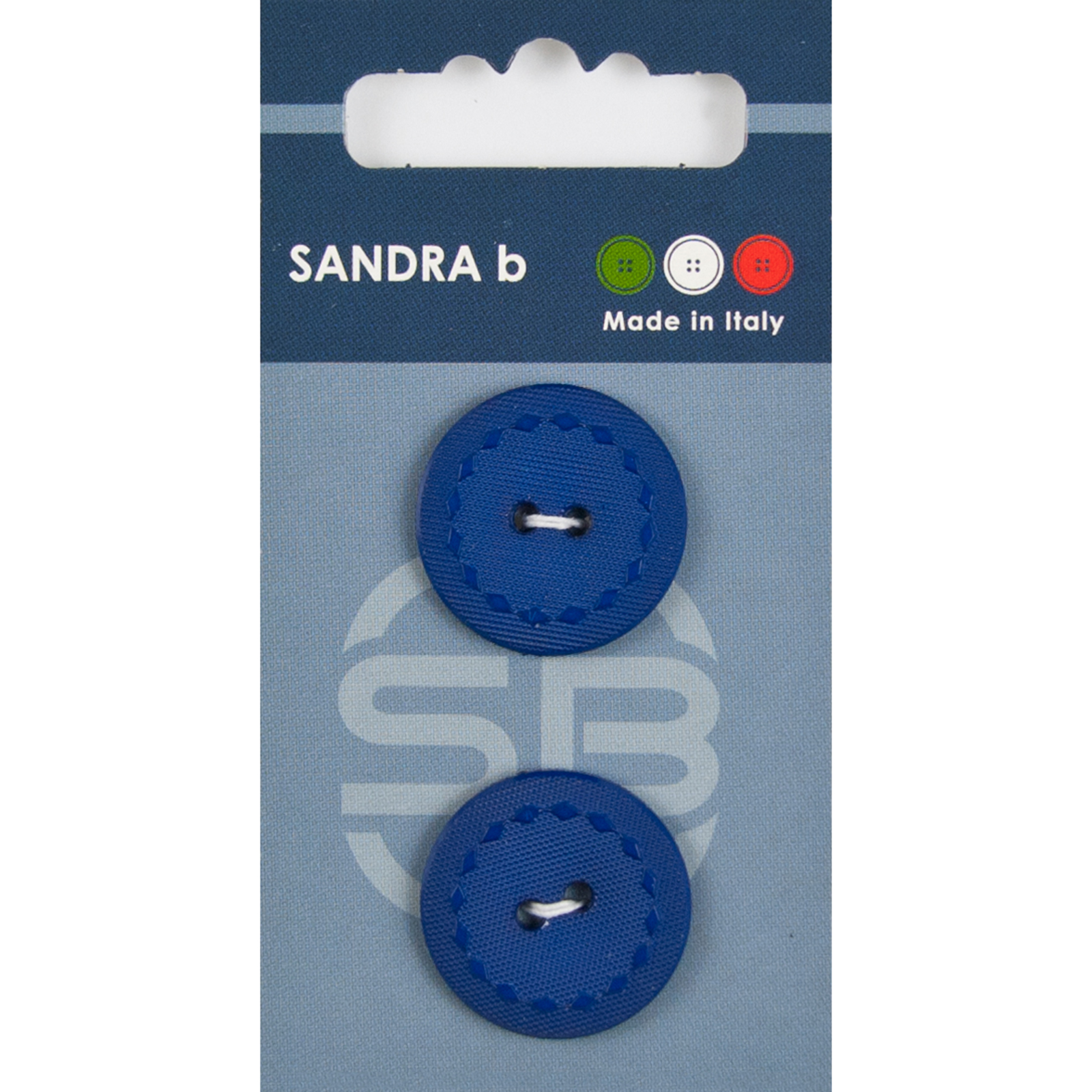 Sandra Ab 007.CARD119 Unigekleurde knopen 2 gaats 23 mm - Kaart