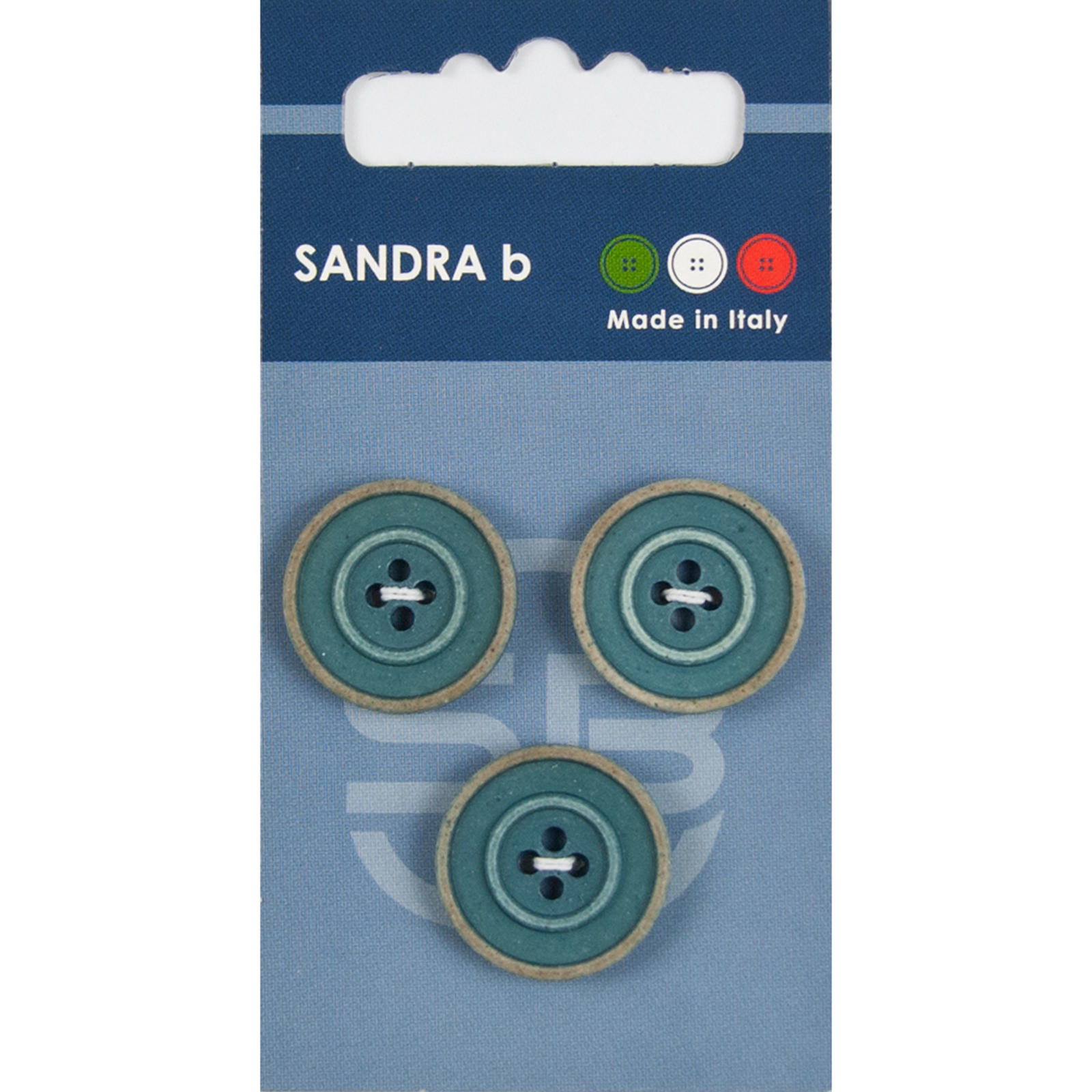 Sandra Ab 007.CARD129 Fashion knopen 4 gaats 20 mm - Kaart