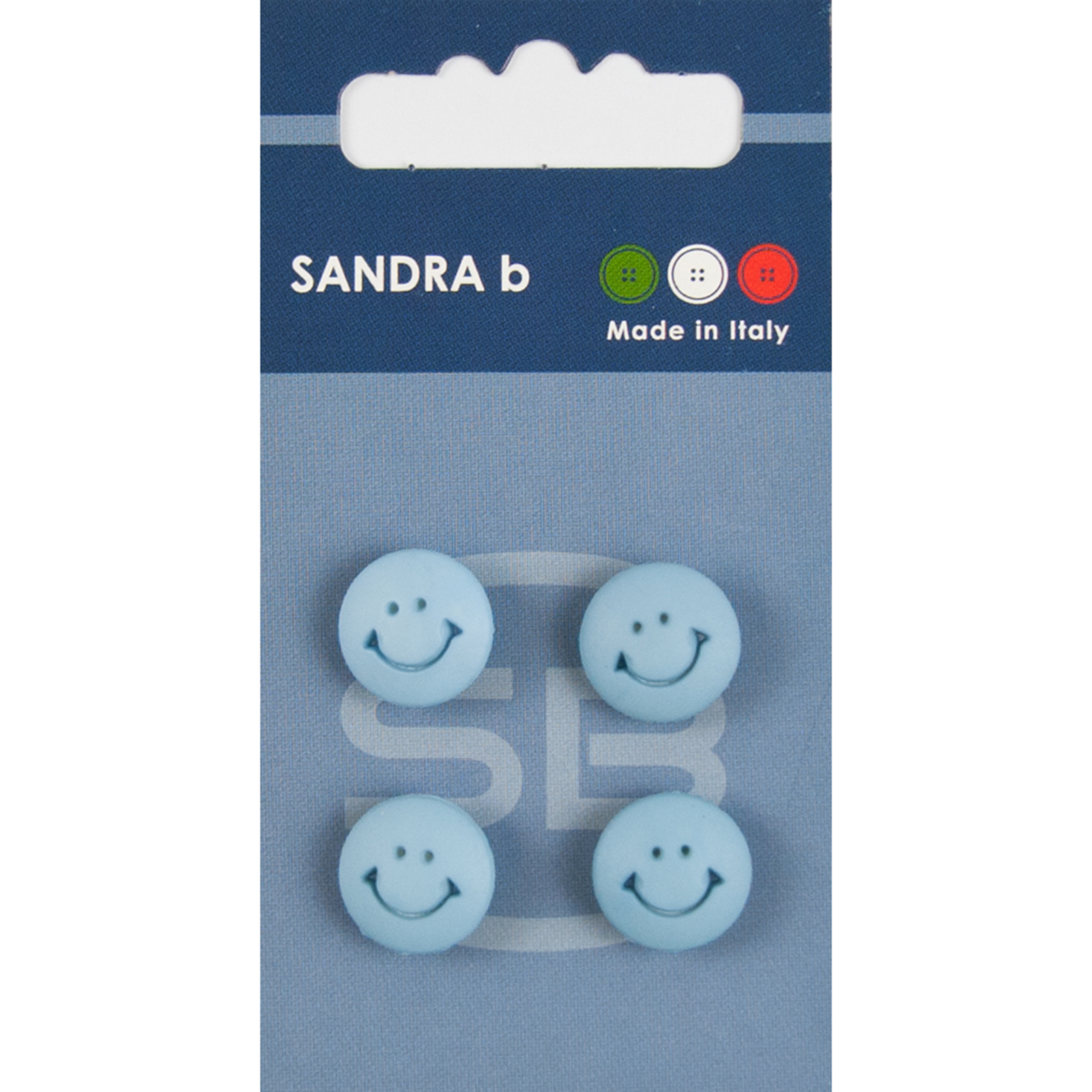 Sandra Ab 007.CARD137 Kinderknopen achtersteek 13 mm - Kaart