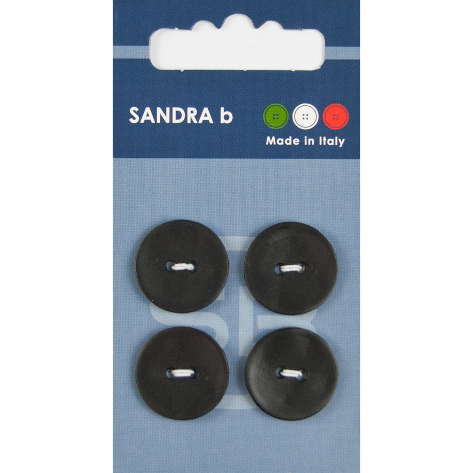 Sandra Ab 007.CARD149 Unigekleurde knopen 2 gaats 18 mm - Kaart