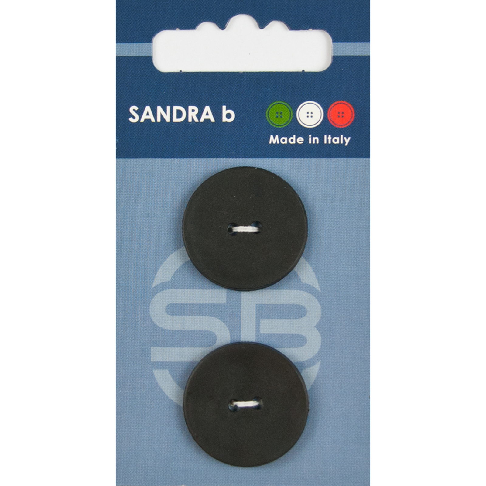 Sandra Ab 007.CARD150 Unigekleurde knopen 2 gaats 23 mm - Kaart