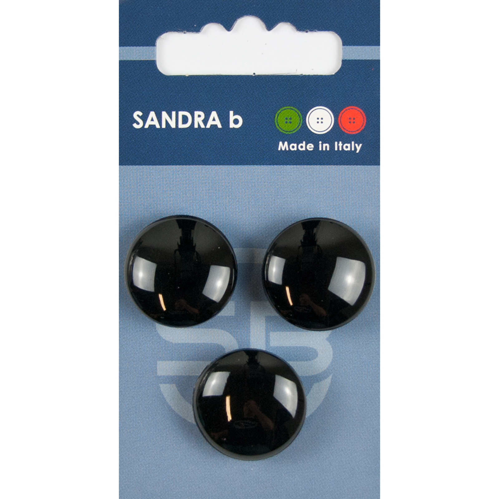 Sandra Ab 007.CARD157 Unigekleurde knopen achtersteek 20 mm - Kaart