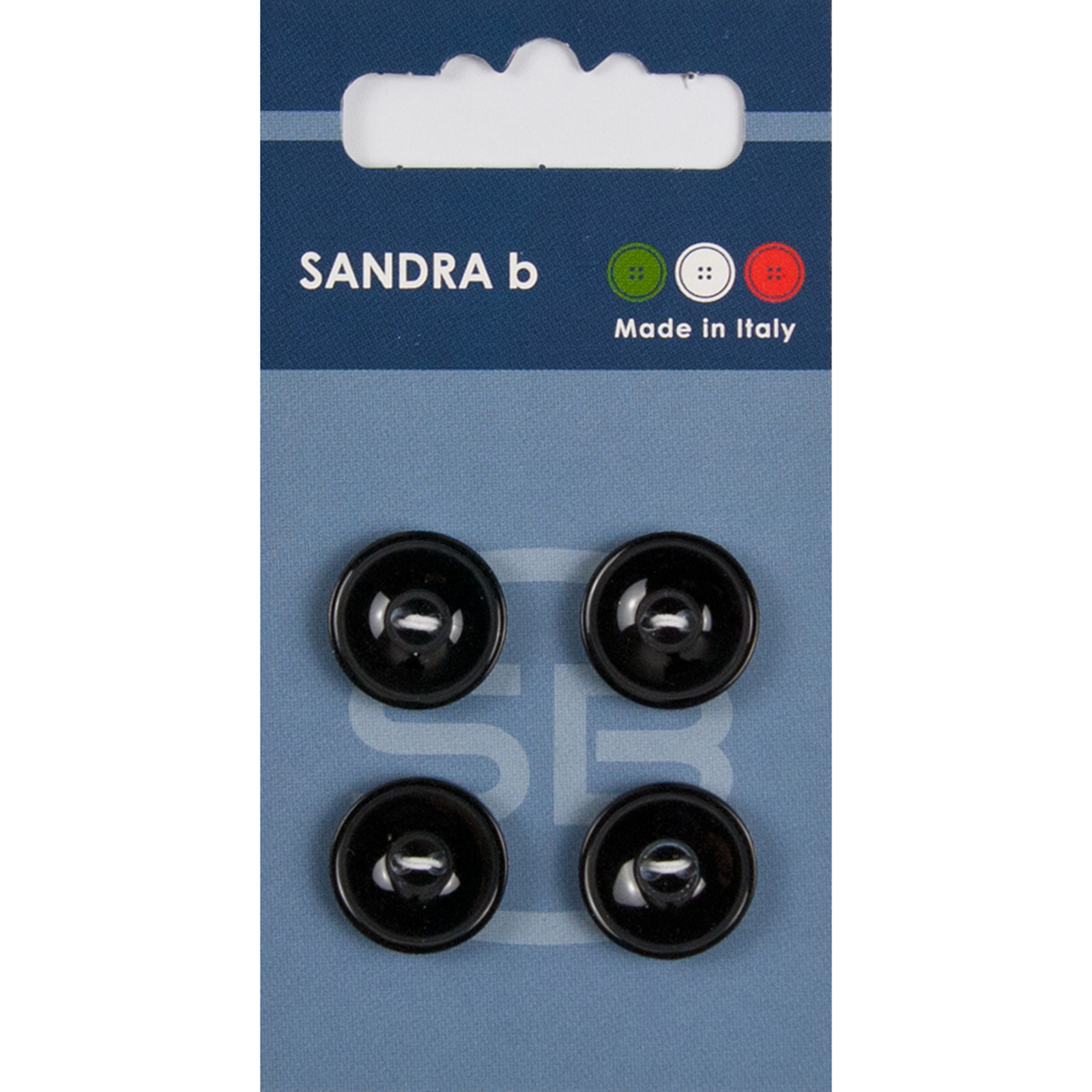 Sandra Ab 007.CARD165 Unigekleurde knopen 2 gaats 15 mm - Kaart