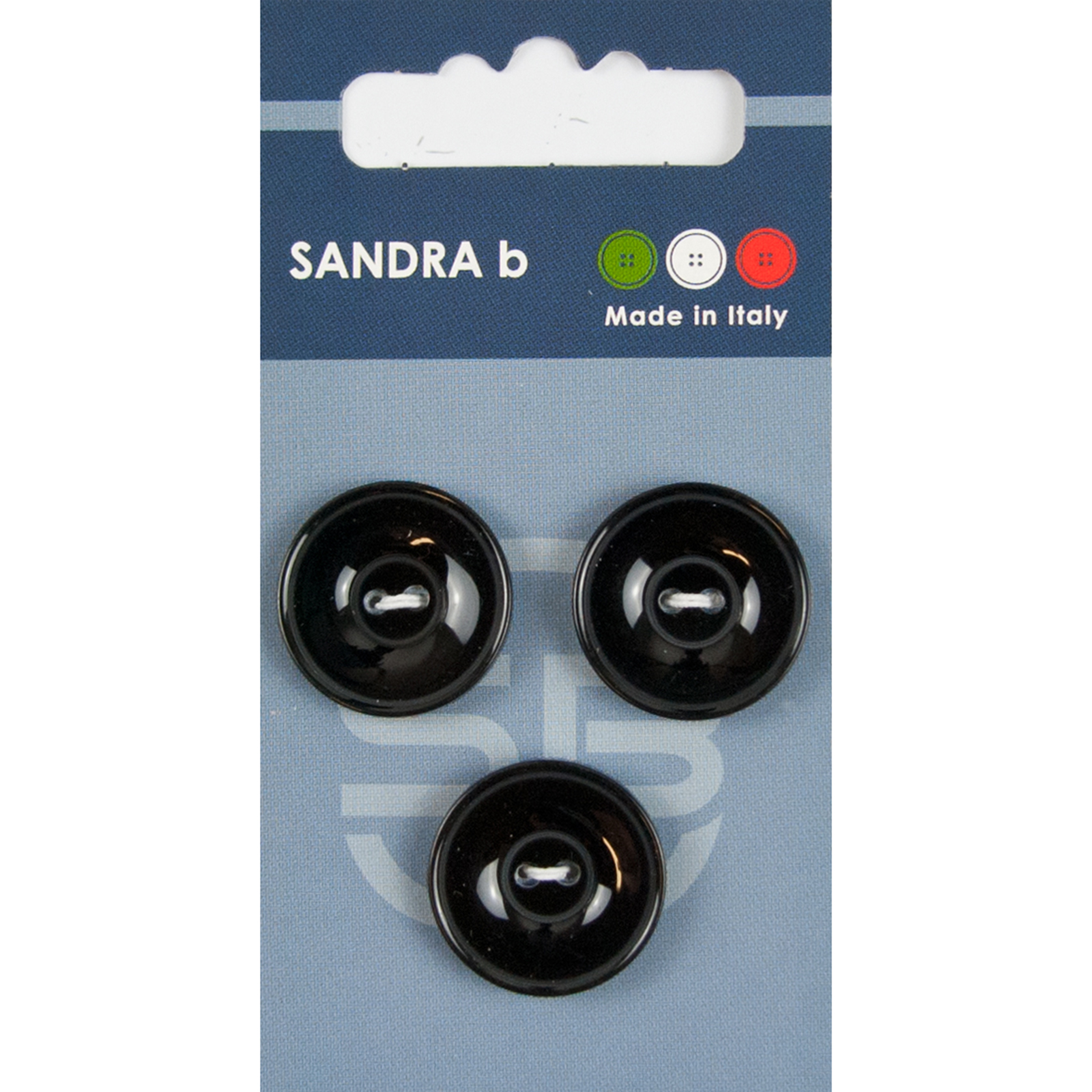 Sandra Ab 007.CARD167 Unigekleurde knopen 2 gaats 20 mm - Kaart