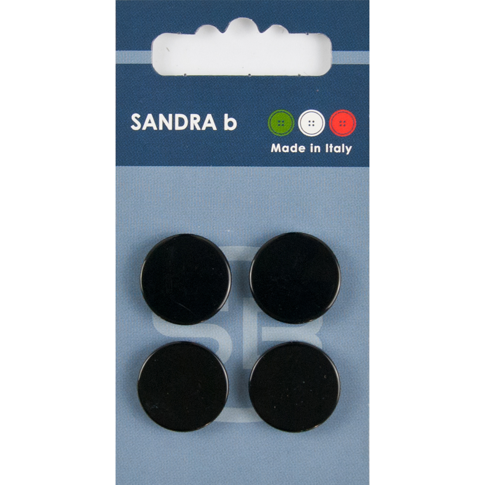 Sandra Ab 007.CARD174 Metalen knopen achtersteek 18 mm - Kaart