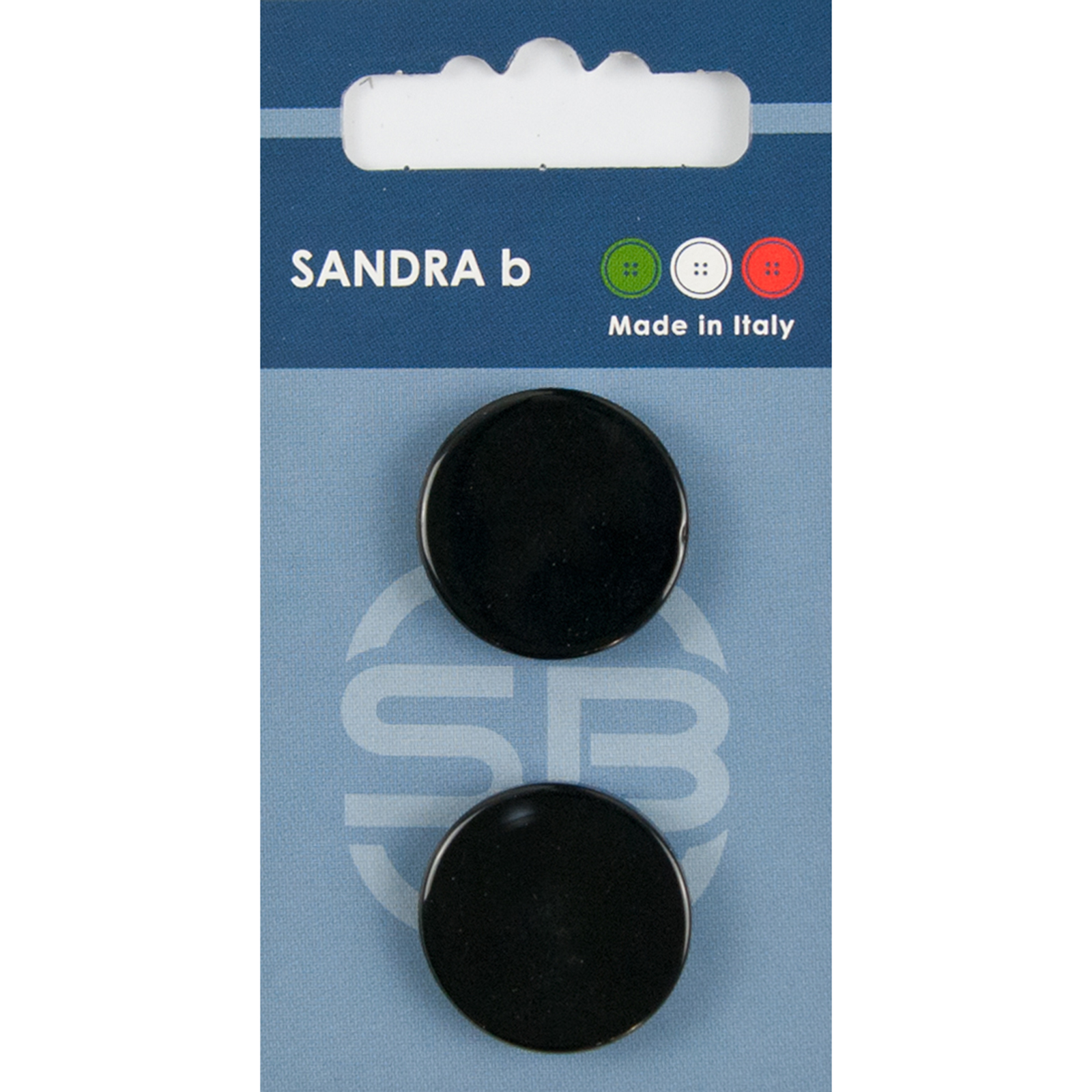 Sandra Ab 007.CARD175 Metalen knopen achtersteek 23 mm - Kaart