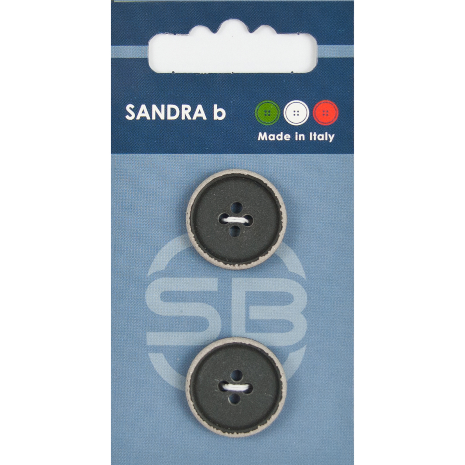 Sandra Ab 007.CARD190 Fashion knopen 4 gaats 20 mm - Kaart