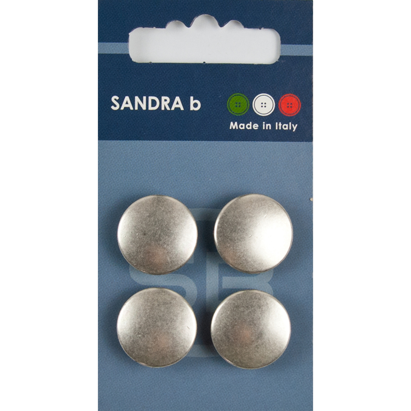 Sandra Ab 007.CARD200 Metalen knopen achtersteek 18 mm - Kaart