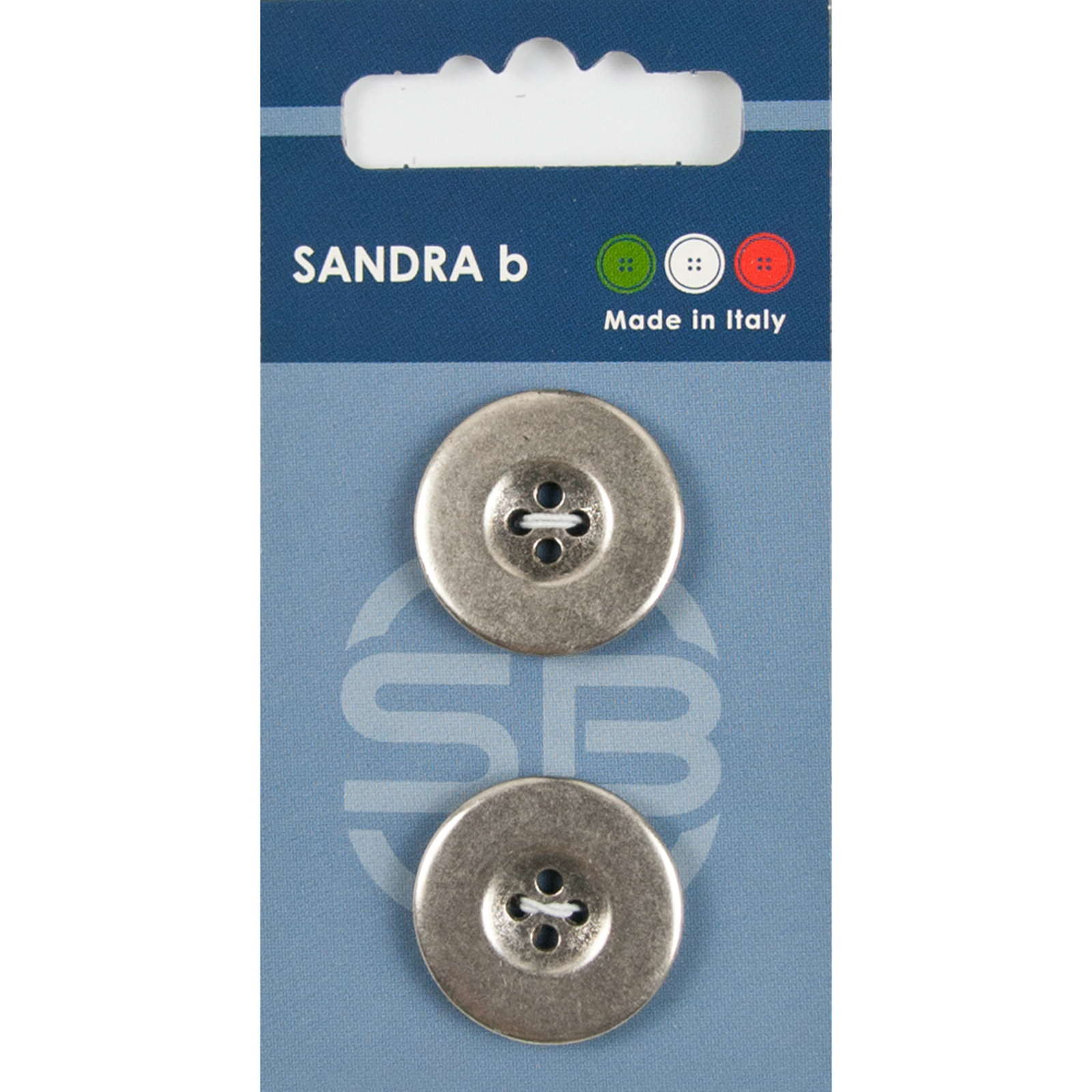 Sandra Ab 007.CARD208 Metalen knopen 4 gaats 23 mm - Kaart