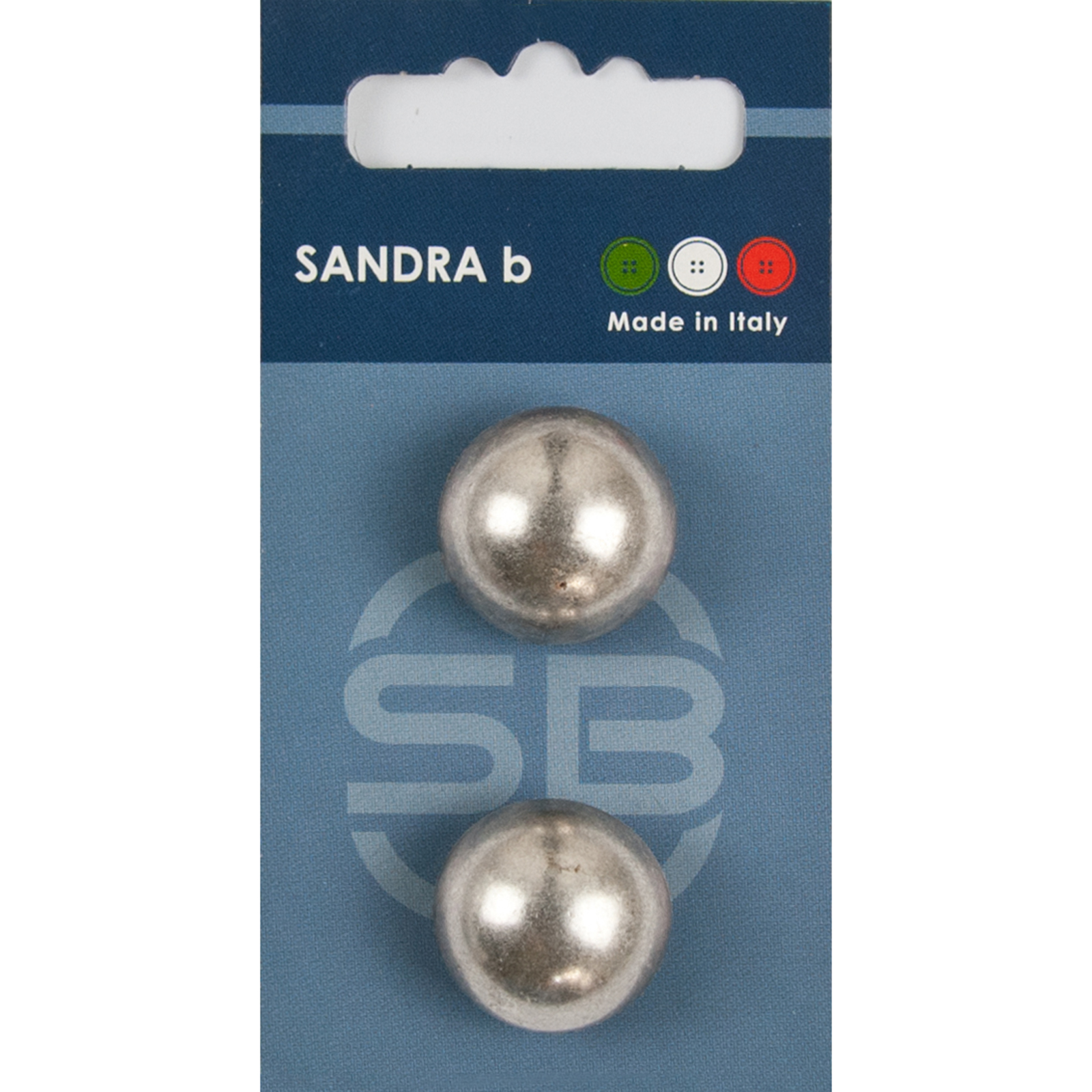 Sandra Ab 007.CARD210 Metalen knopen achtersteek 20 mm - Kaart