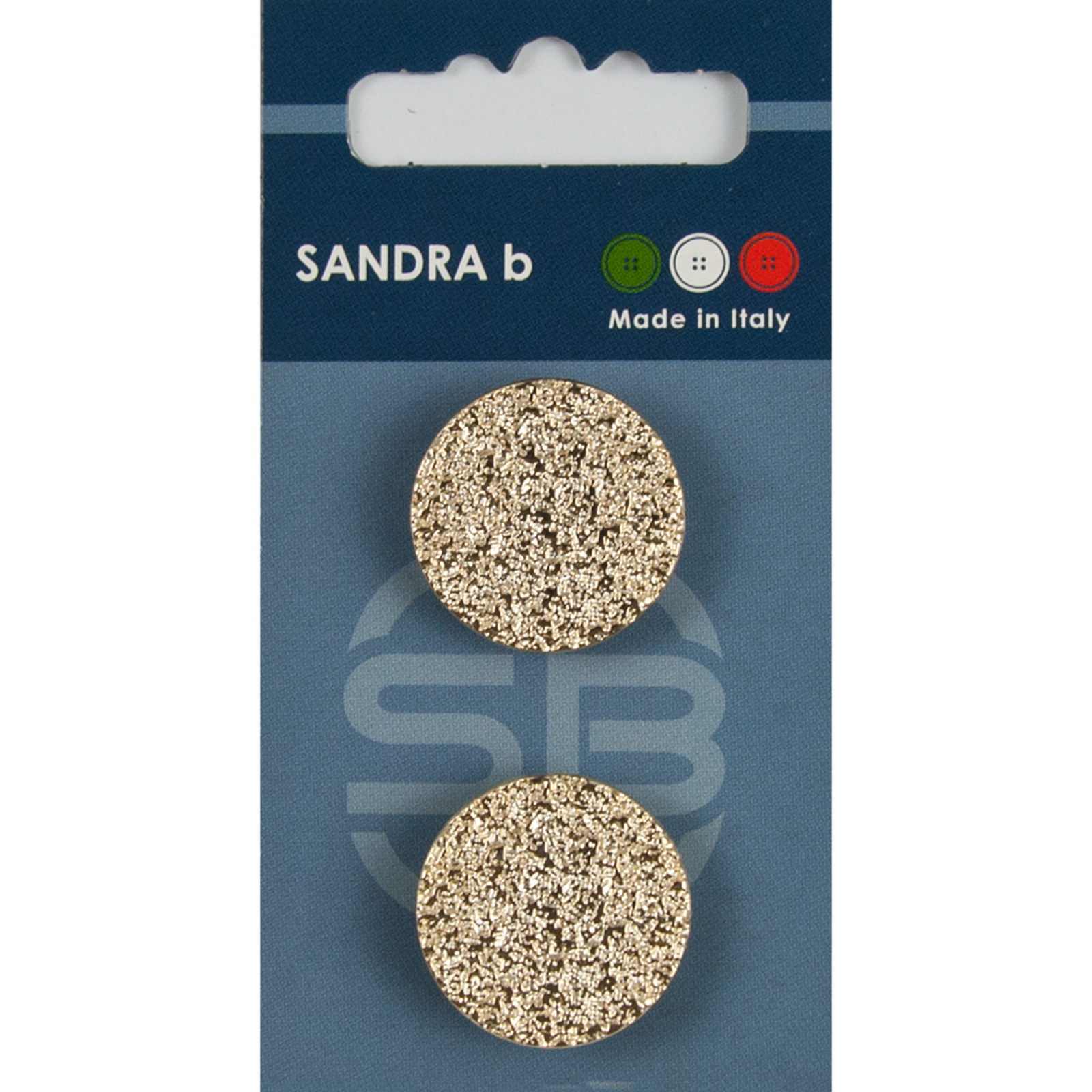 Sandra Ab 007.CARD228 Metalen knopen achtersteek 23 mm - Kaart