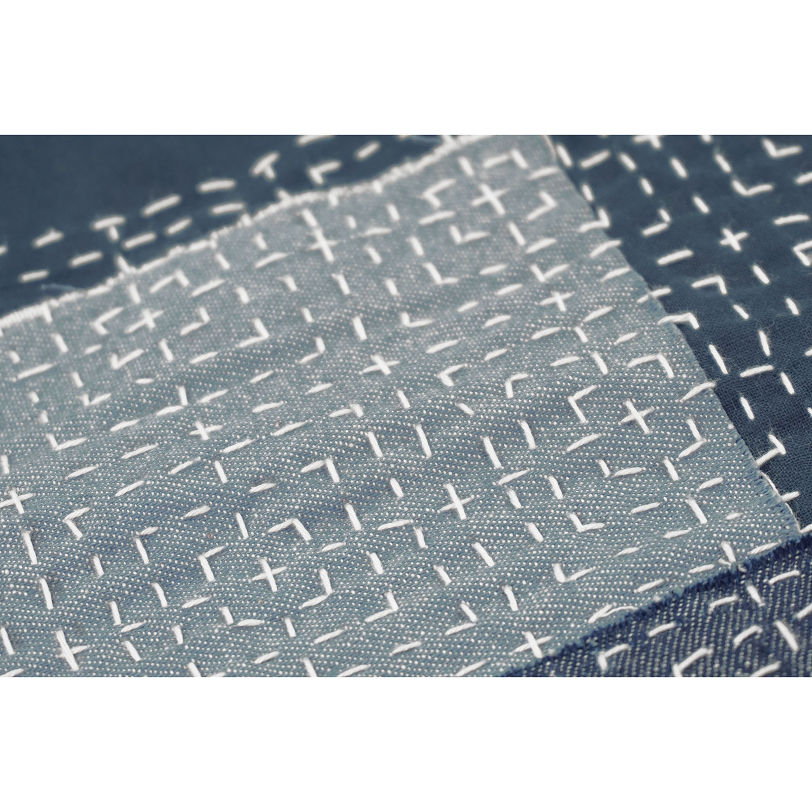 ReStyle Sashiko sjabloon vierkanten patroon maat 10 x 10 cm - Kaart