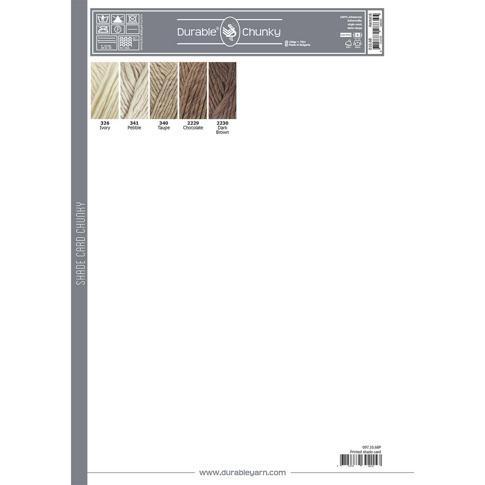 Staalkaart Durable Chunky 010.68 - STUK