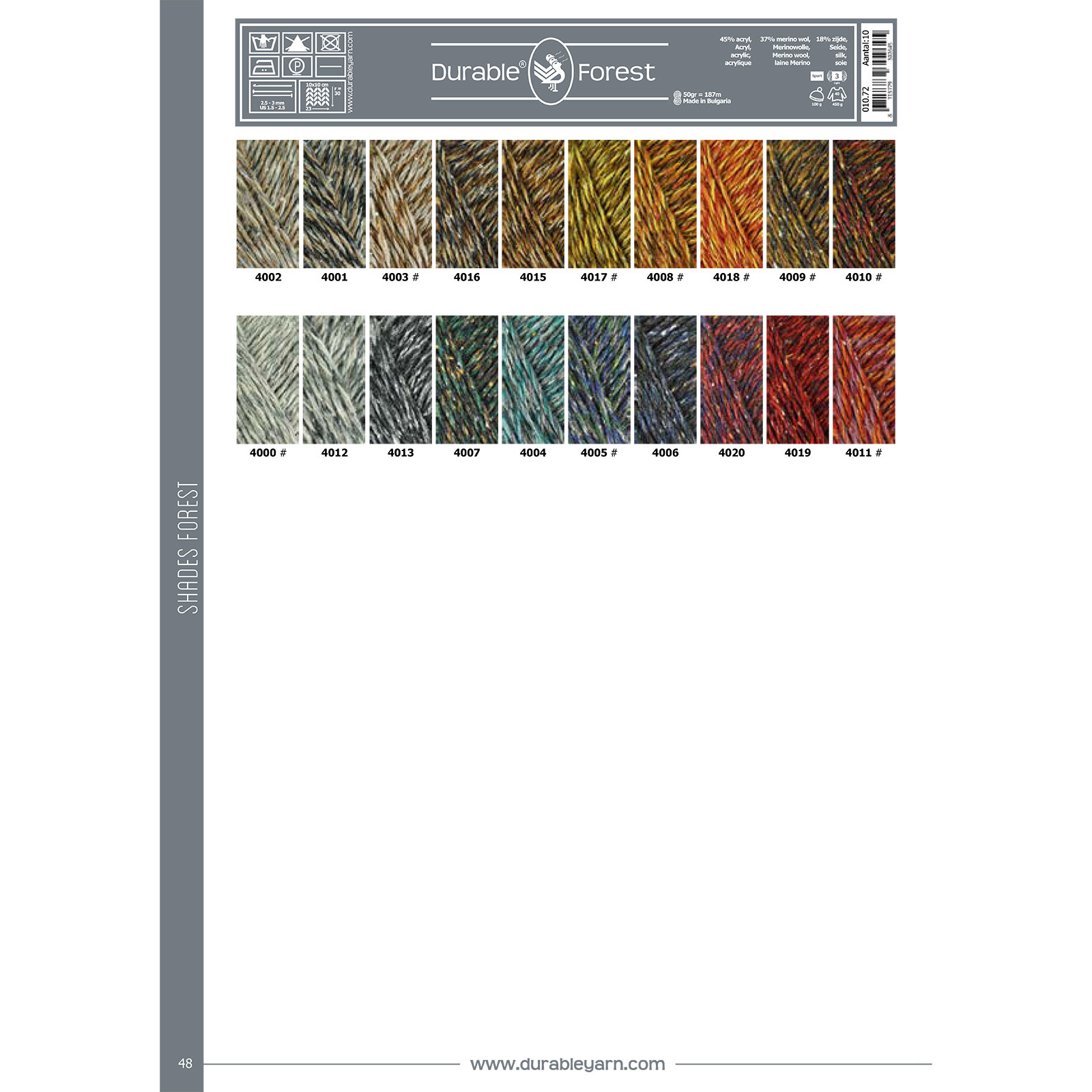 Staalkaart Durable Forest 010.72 - STUK