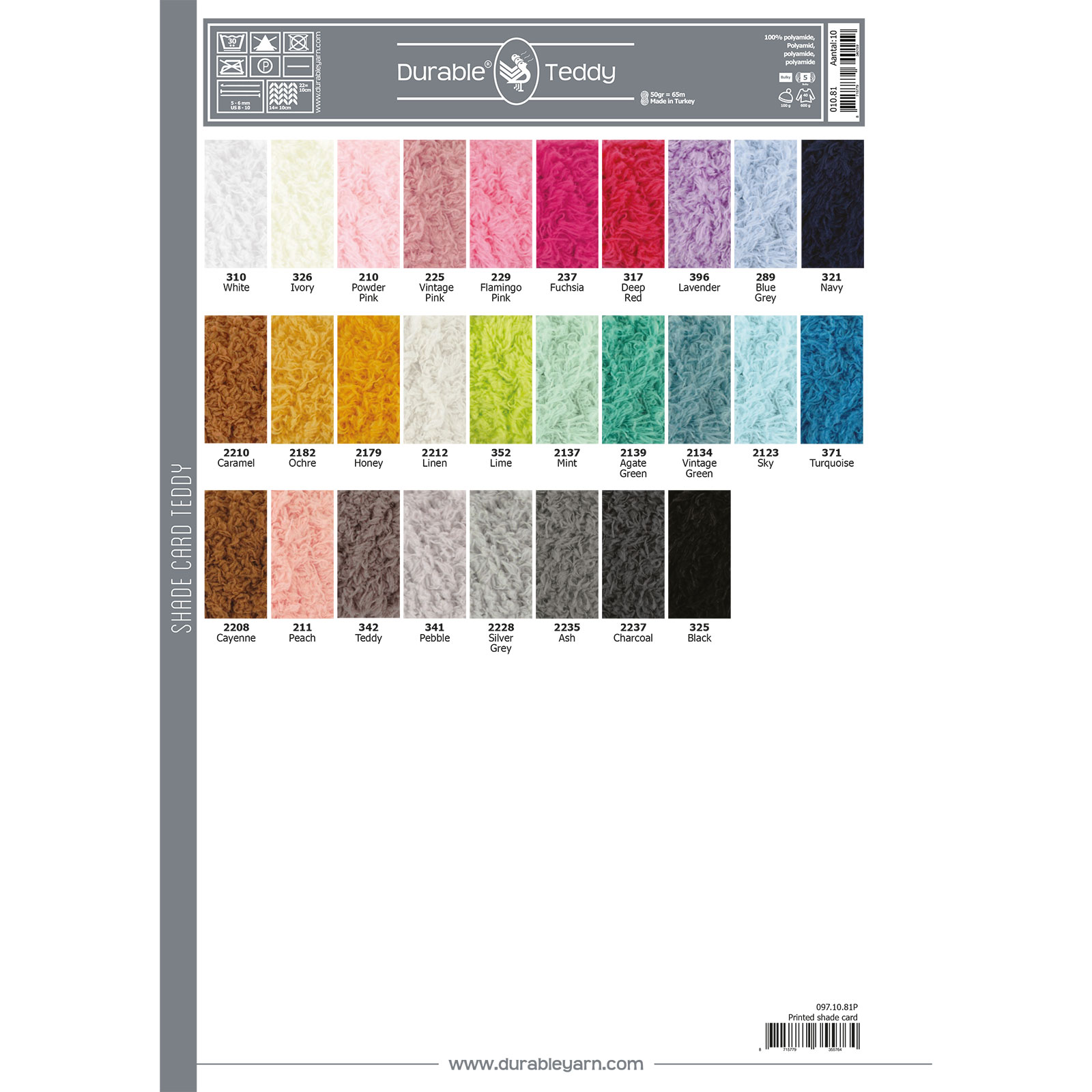 Staalkaart Durable Teddy 010.81 - STUK