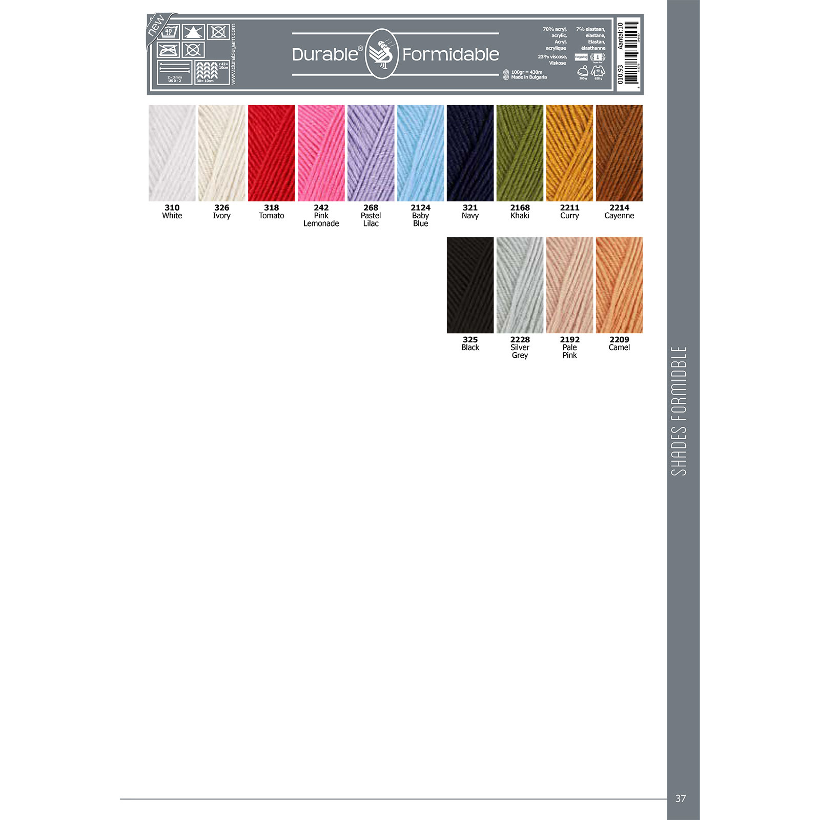 Staalkaart Durable Formidable 010.93 - STUK