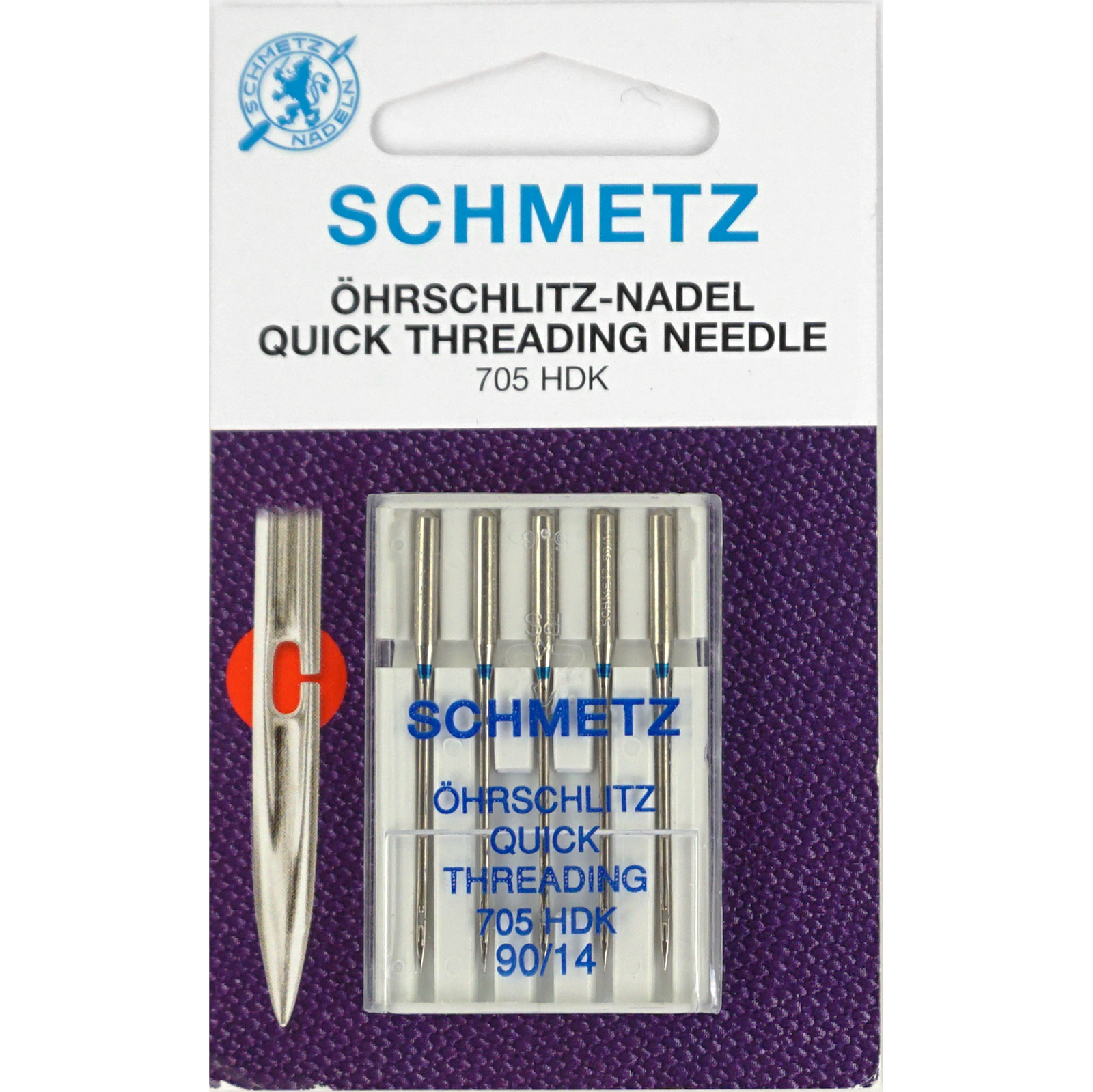 Schmetz Handicap naalden dikte 90 - 1 x 5 naalden op kaart - Kaart