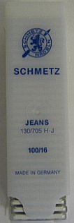 Schmetz Jeans naalden dikte 100 - 1 x 5 naalden in cassette - Cassette